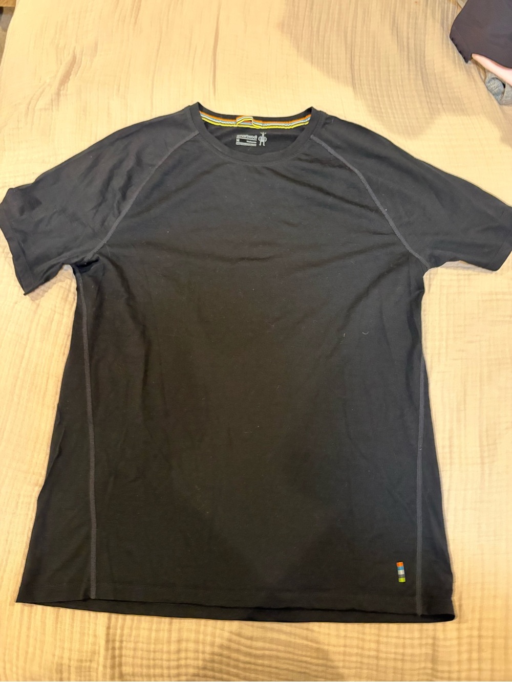Smartwool Merino Wool Sport 150 T-Shirt Mens medium black Short Sleeve Tee